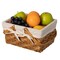 Double Handle Woodchip Basket with Liner - Perfect as Toy Organizer, Storing Fresh Fruits or Safeguarding Your Must-Have Beach Essentials for Unforgettable Holidays or Picnic Parties